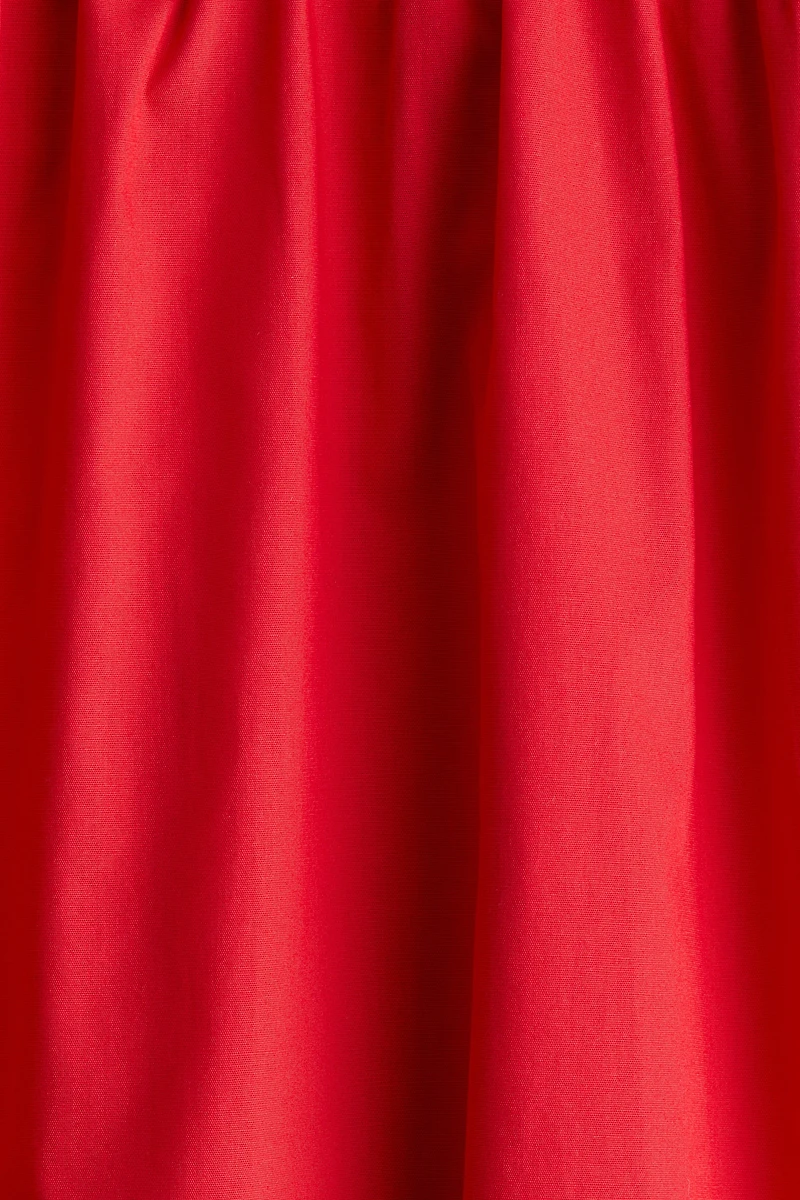 Tie-Shoulder-Strap Smocked Dress