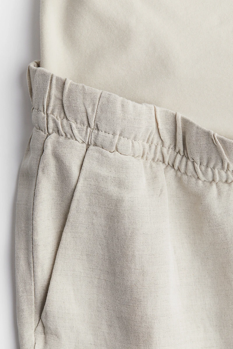 MAMA Linen-Blend Pants