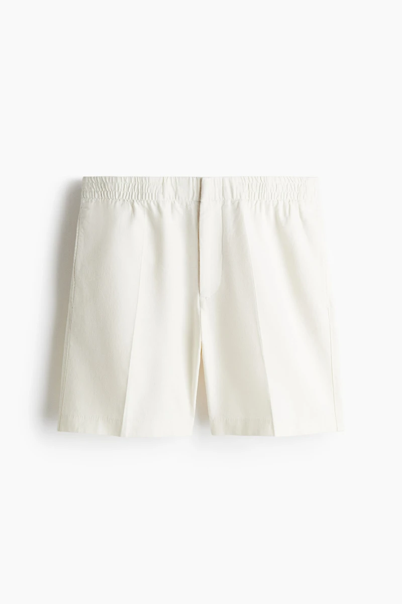 Regular-Fit Linen-Blend Shorts