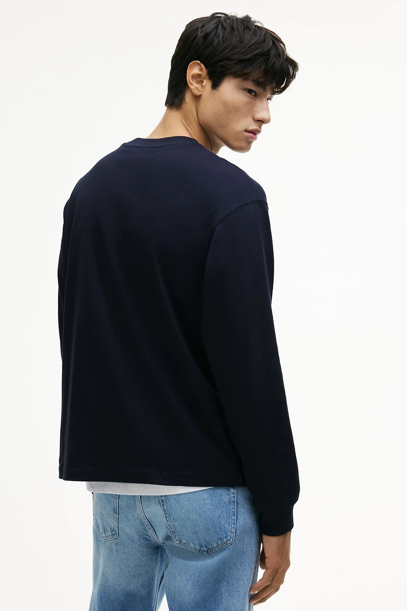 Loose-Fit Long-Sleeved Jersey Shirt