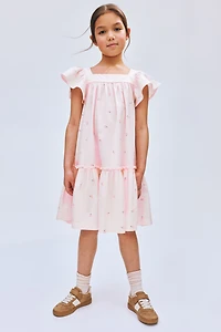 Robe évasée en coton