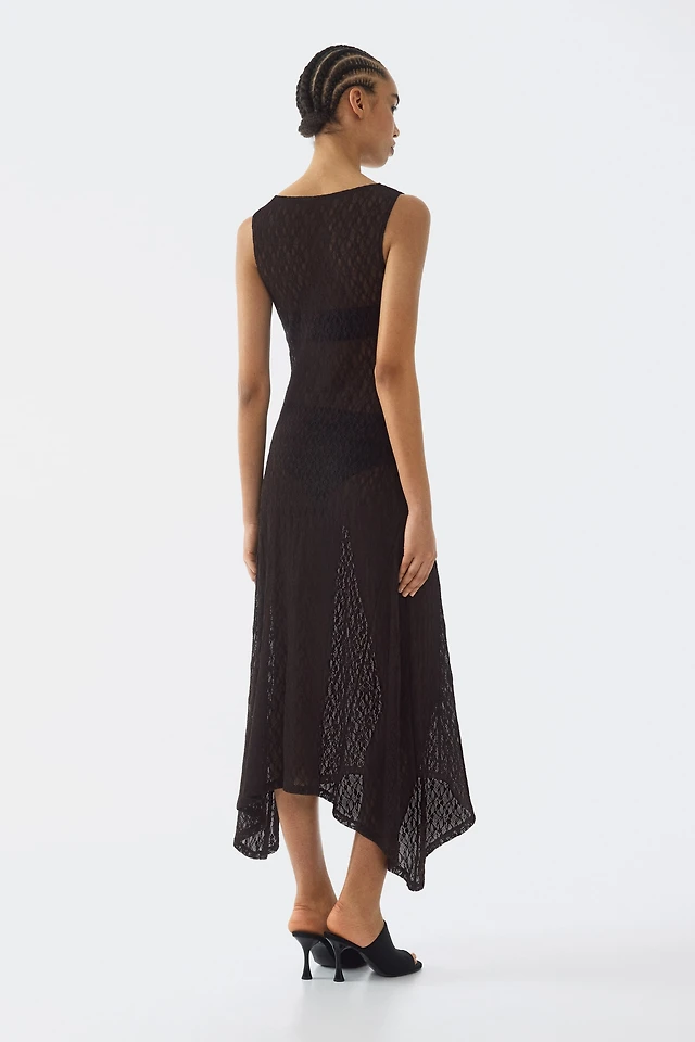 chinese dress ladies Black Lace Midi Dress | Black Lace Dress | Black Dress