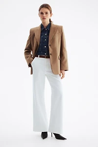 Wide Belted Twill Pants