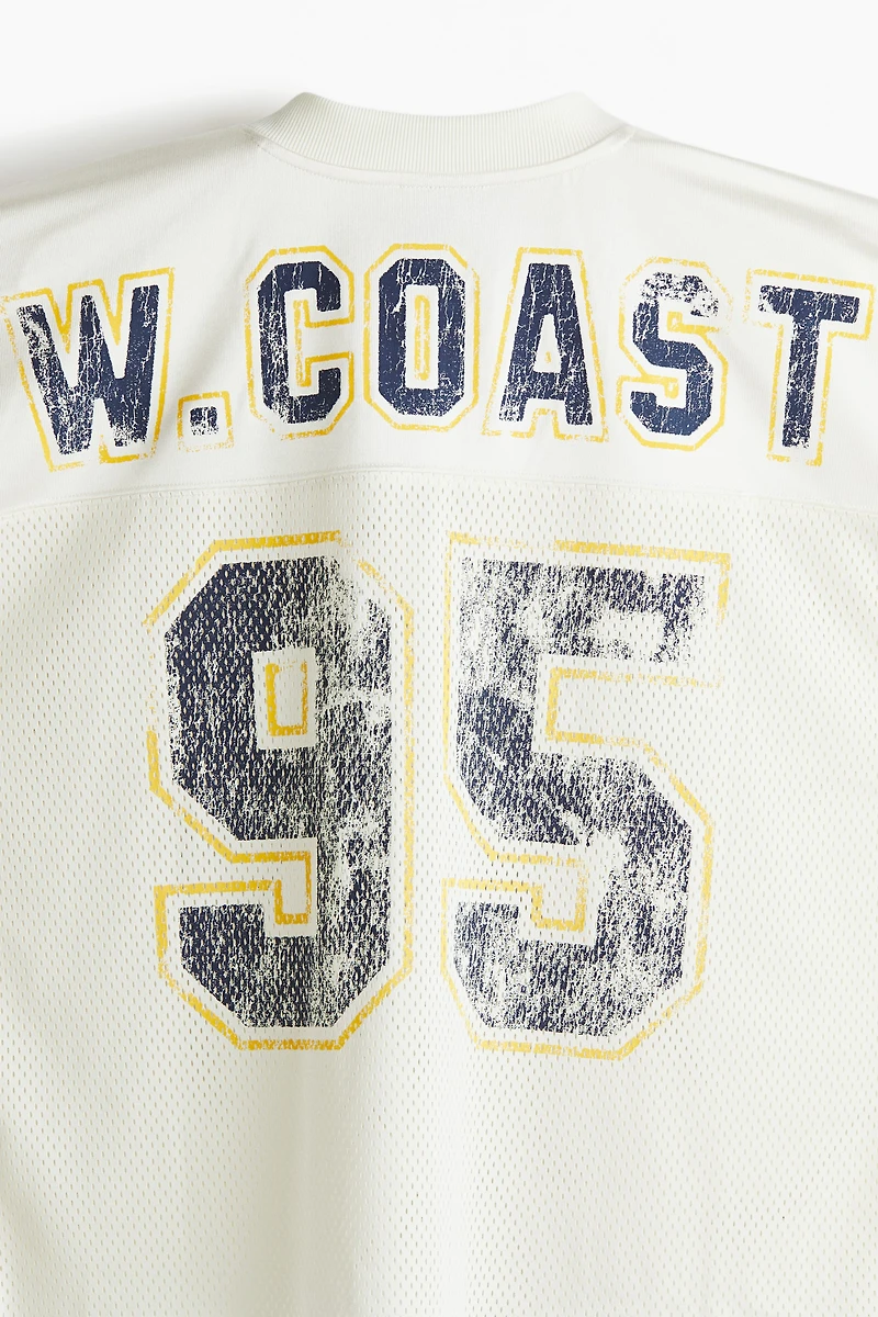 T-shirt ample en filet imprimé