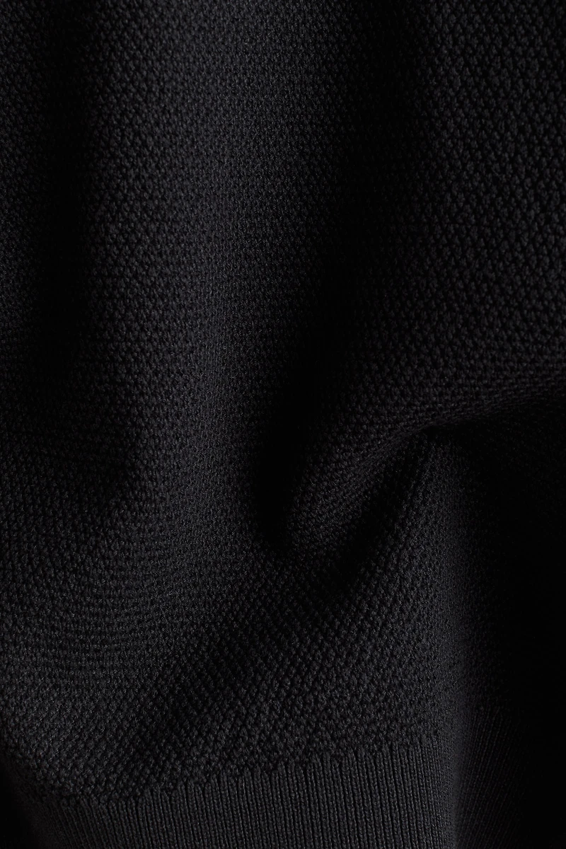 Waffle-Knit Polo Shirt