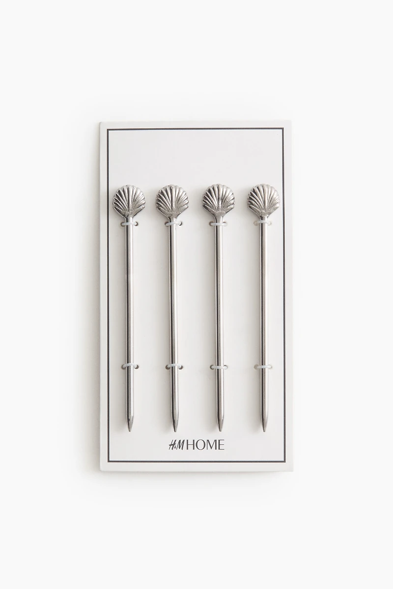 4-Pack Seashell Cocktail Picks