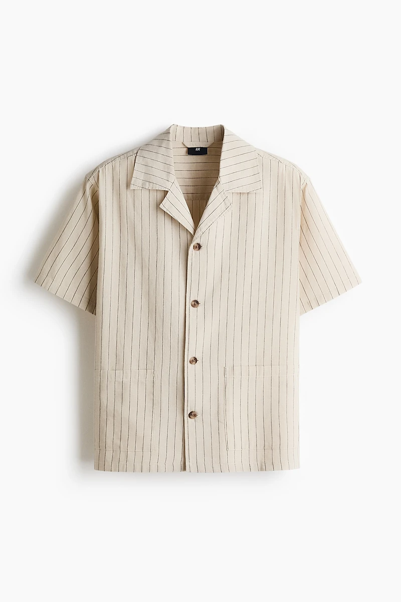 Linen-Blend Resort Shirt and Shorts Set