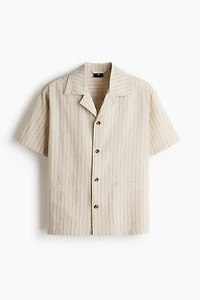 Linen-Blend Resort Shirt and Shorts Set