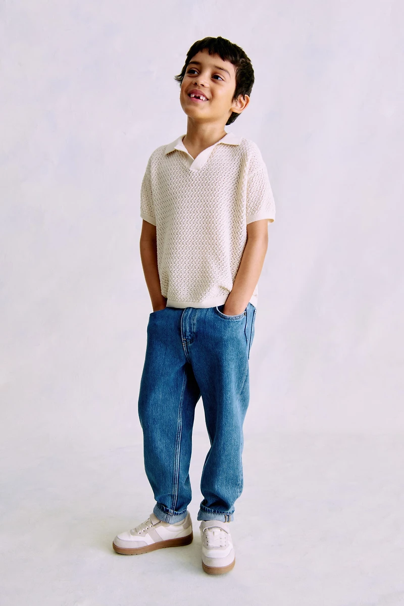 Tapered Cotton-blend Jeans