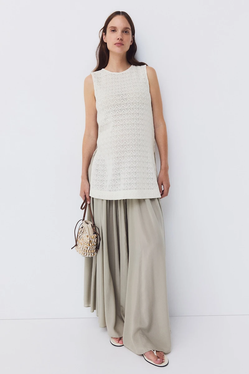 MAMA Pointelle Jersey Top