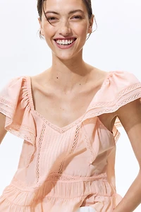 Lace-Trimmed Blouse