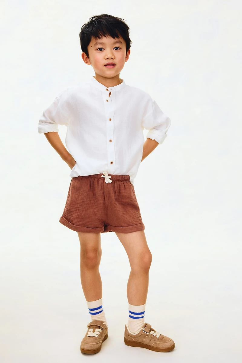 Short en mousseline de coton