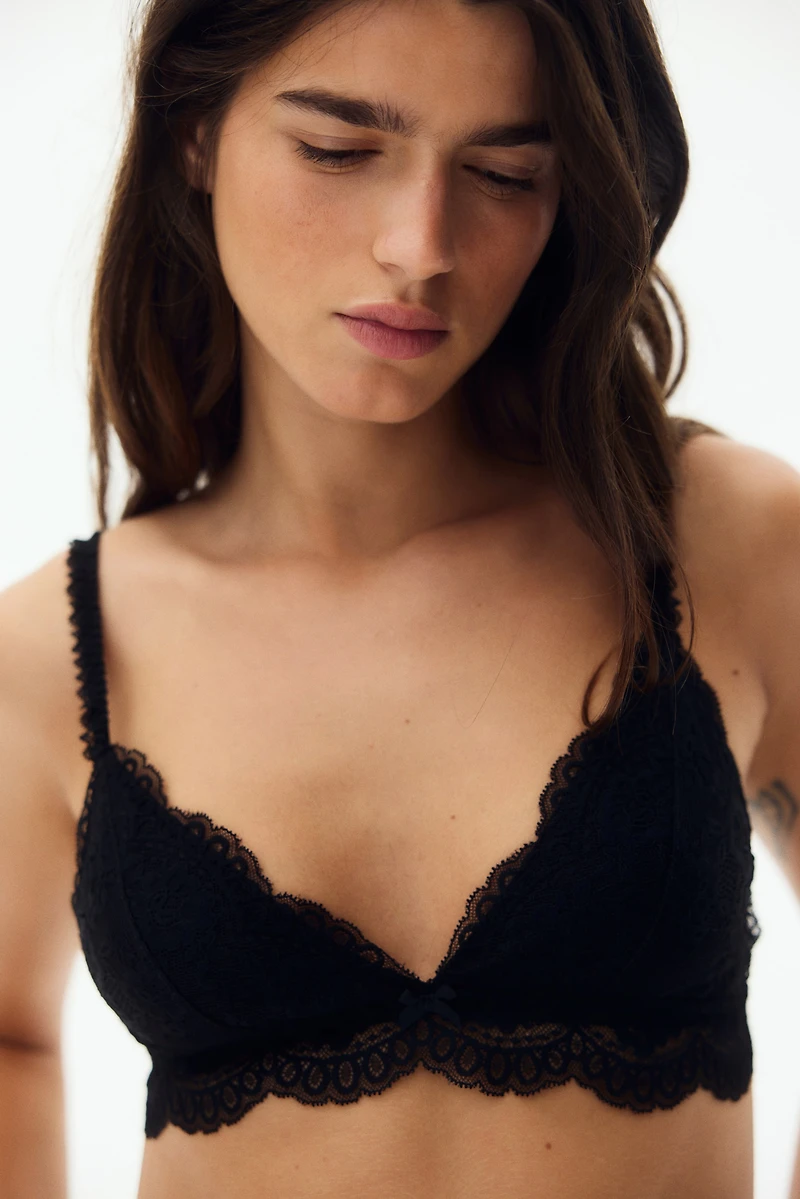 Padded Soft-Cup Lace Bra