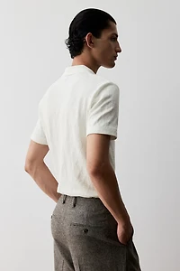 Slim Fit Textured Polo Shirt