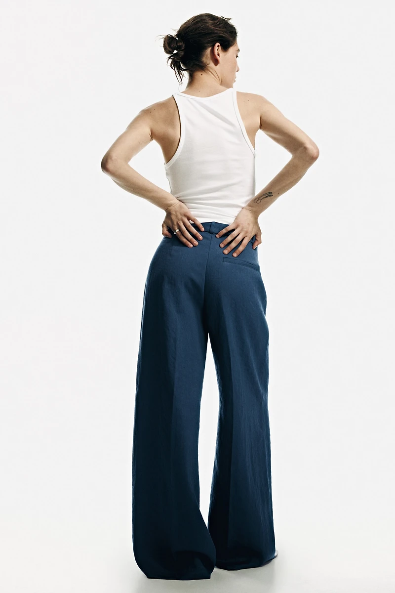 Wide-Leg Dress Pants
