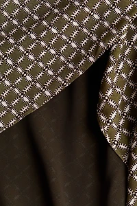 Scarf-Detail Layered Skirt