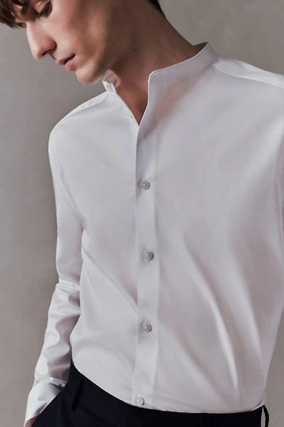 Slim Fit Grandad shirt