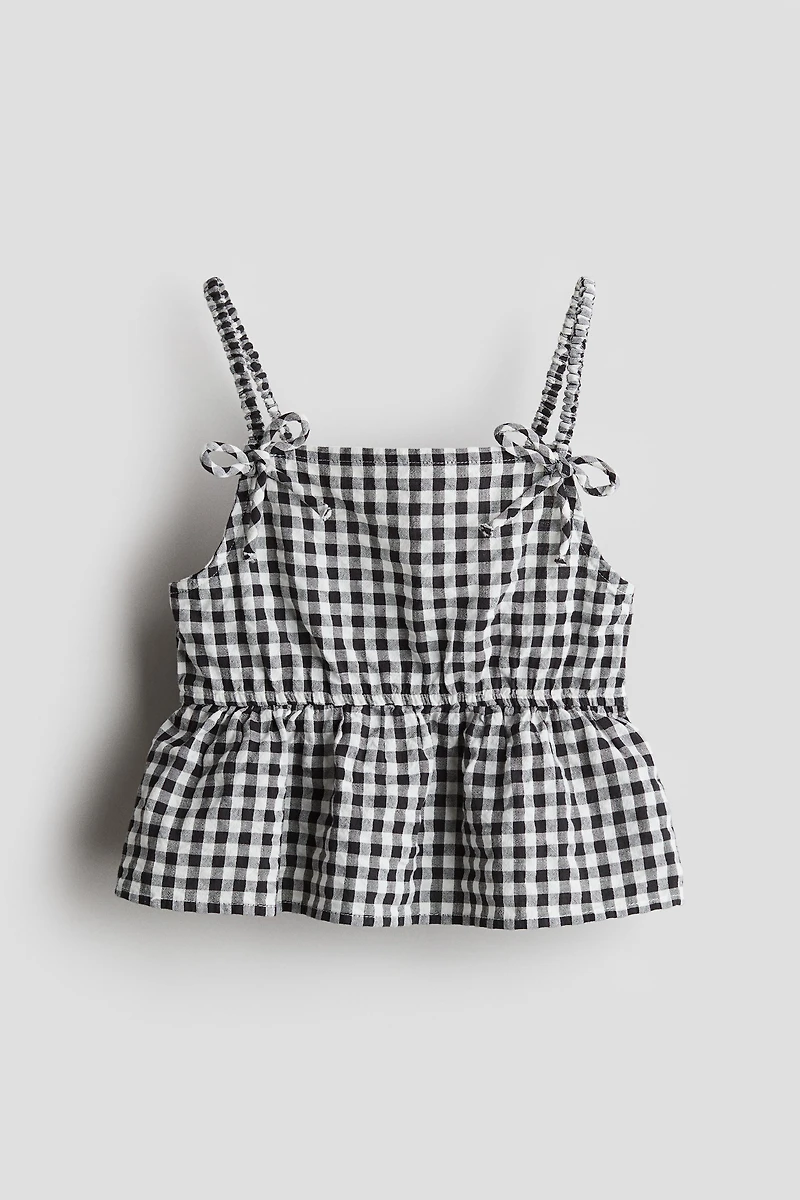 Bow-Detail Peplum Top