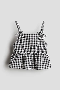 Bow-Detail Peplum Top