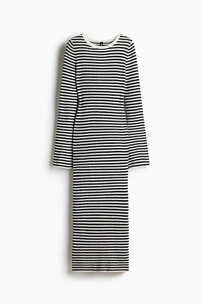 Rib-Knit Bodycon Dress