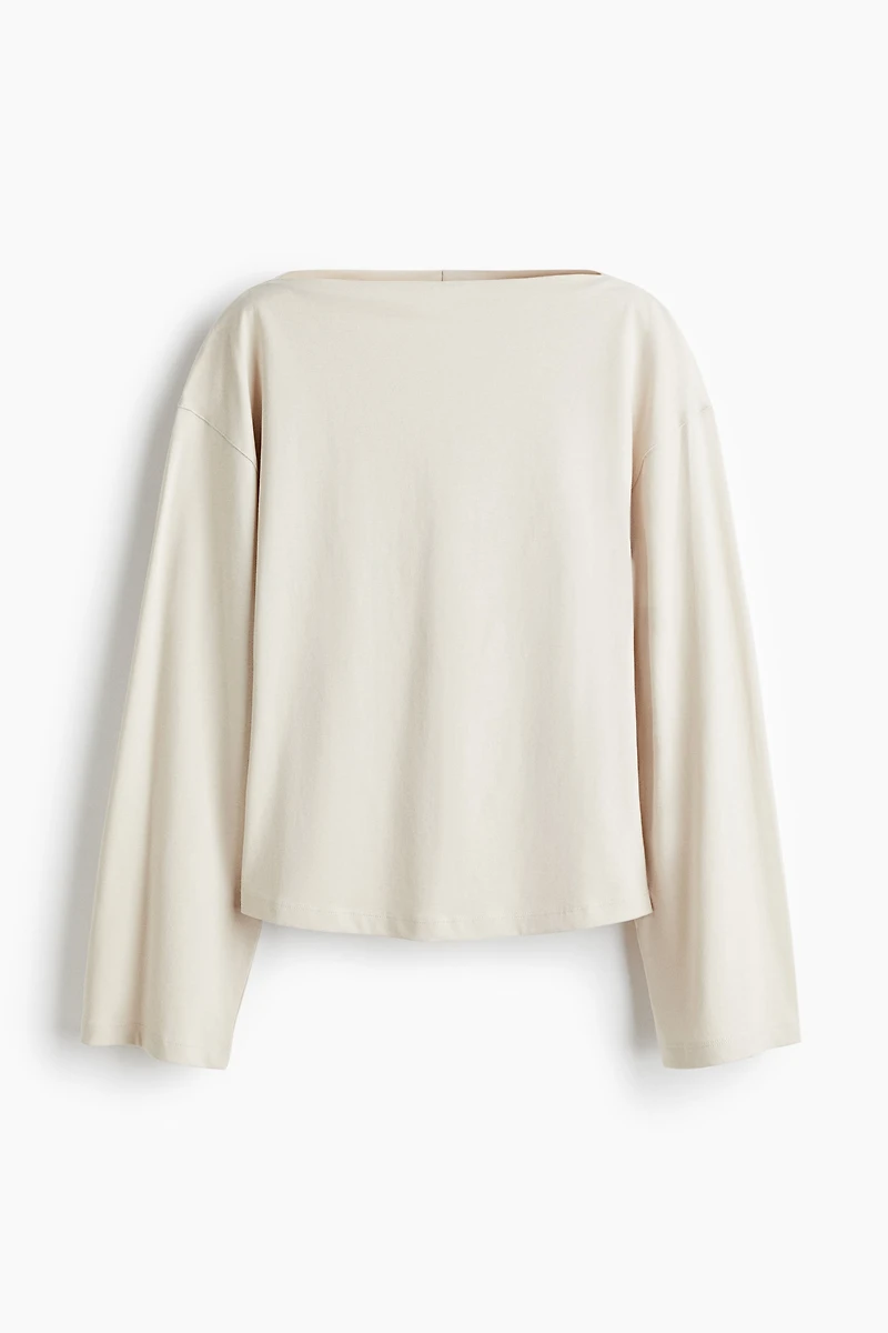 Haut à encolure bateau en coton