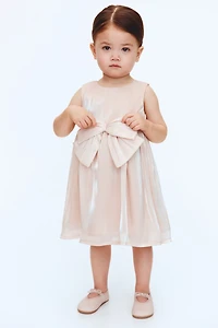 Bow-Detail Organza Dress