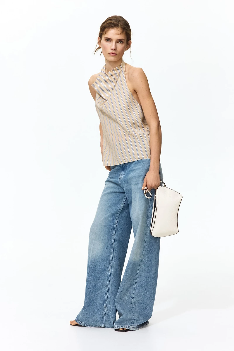 Cowl-Neck Halterneck Top