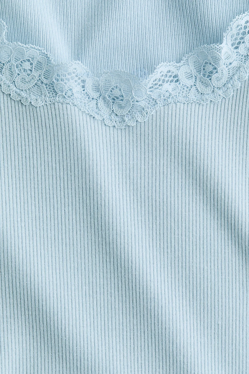 Lace-Trimmed Viscose-Blend Tank Top