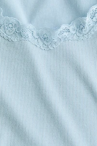 Lace-Trimmed Viscose-Blend Tank Top