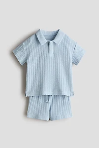 Ensemble 2 pièces en tricot pointelle