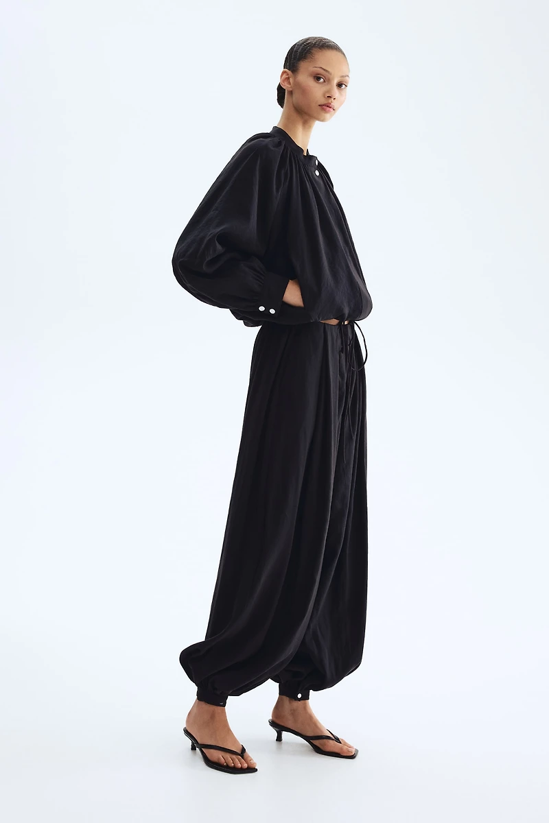 Balloon-Sleeved Modal Jacket