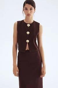 Button-Decorated Top