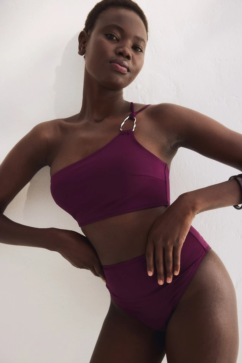 Padded One-Shoulder Bikini Top