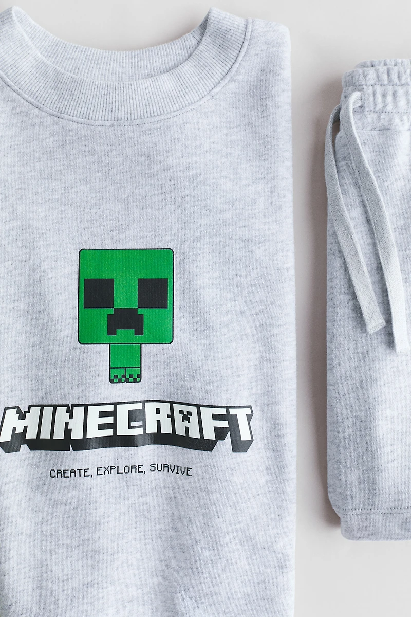 2-piece Printed Sweatshirt Set