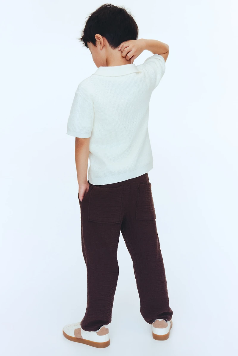 Muslin drawstring trousers