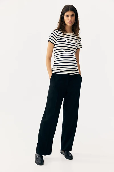 Pantalon chic MAMA en lin mélangé