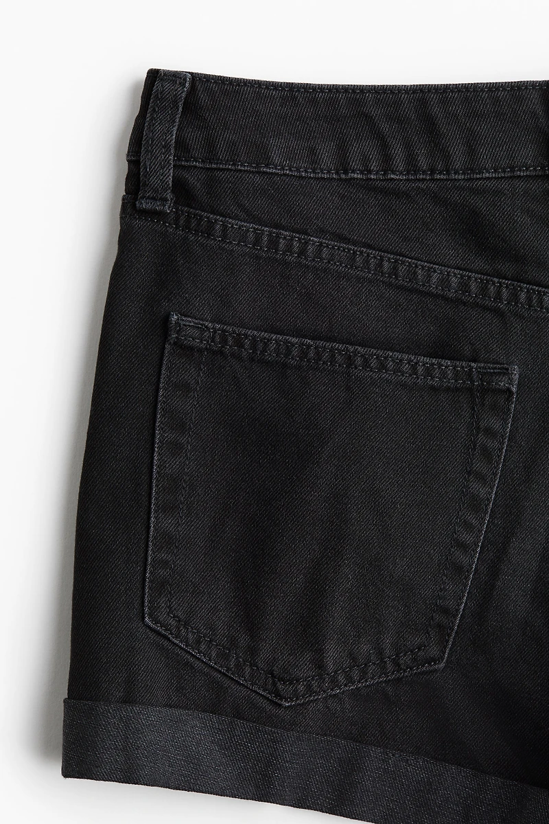 High-Waist Denim Shorts