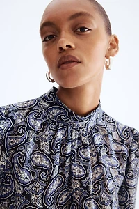 Stand-Up Collar Blouse