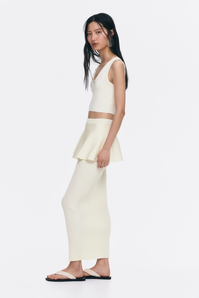 Layered Knit Skirt