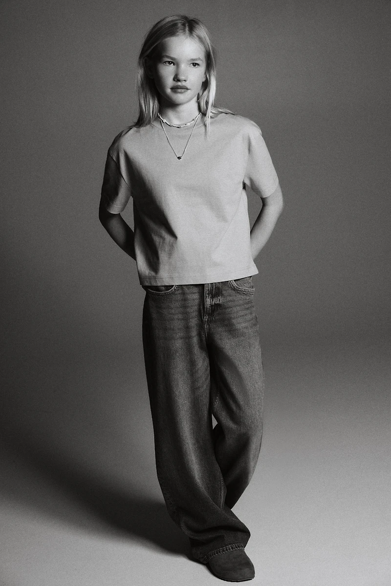 Jean à jambes larges