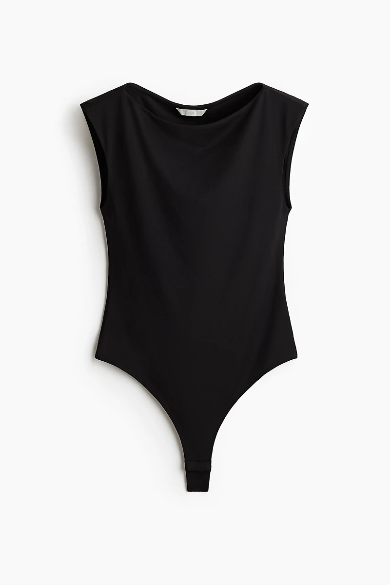 Boat-Neck Thong Bodysuit