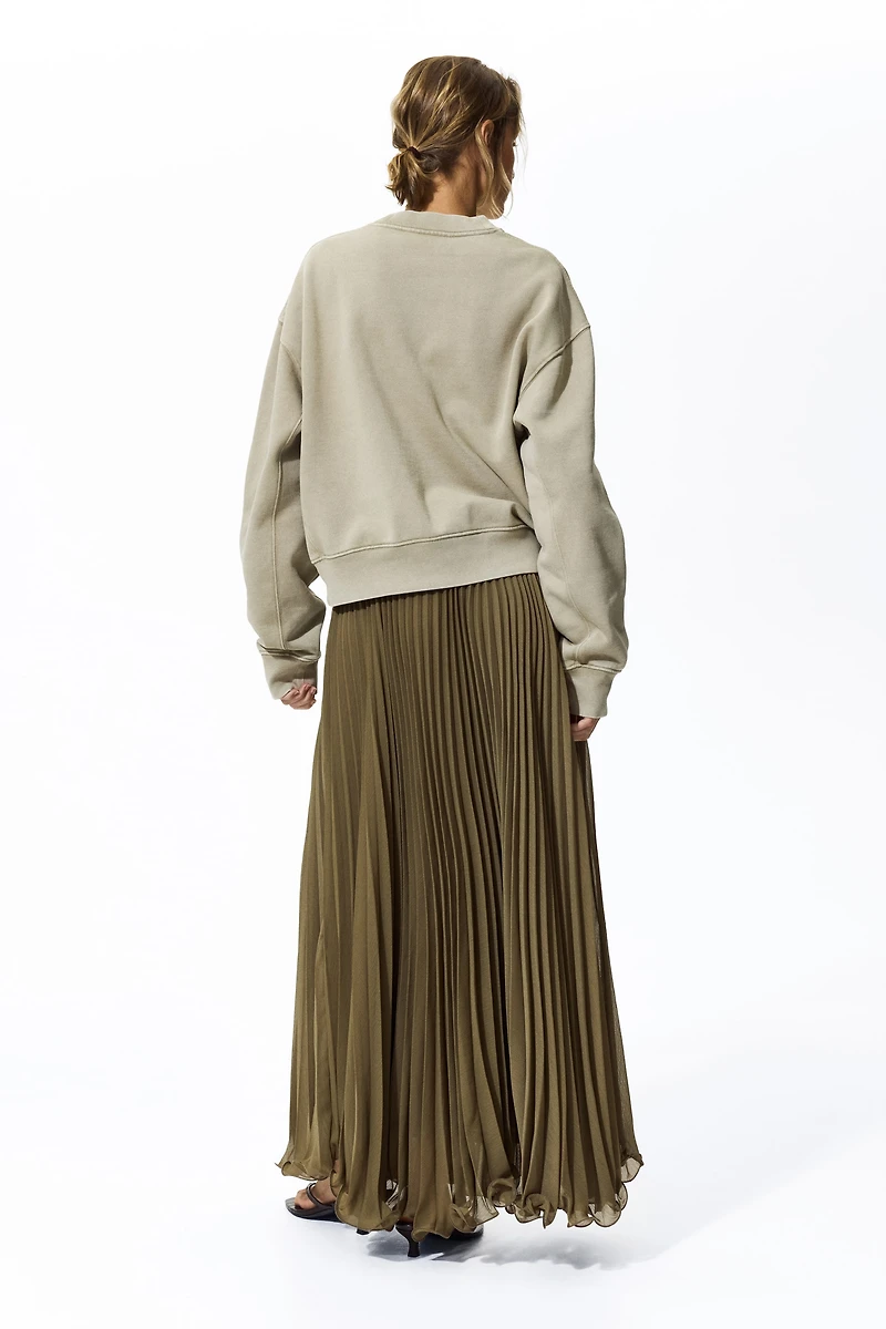 Sheer Pleated Skirt