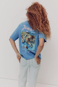 Oversized T-Shirt with Printed Motif