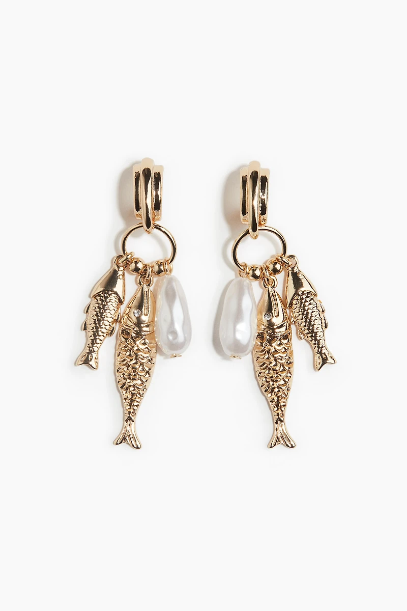 Pendant Hoop Earrings