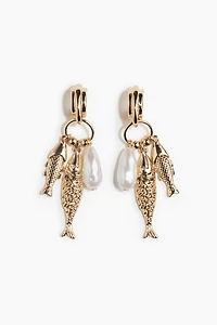 Pendant Hoop Earrings