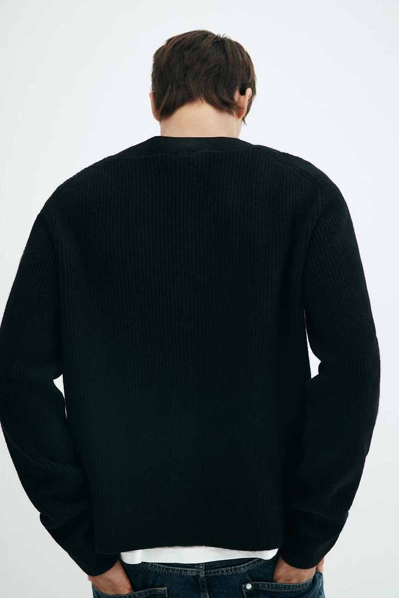 Regular-Fit Wool Cardigan