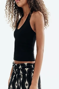 Ribbed Halterneck Top