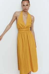 Robe à dos nu en coton