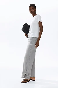 High-Waist Barrel-Leg Ankle Jeans