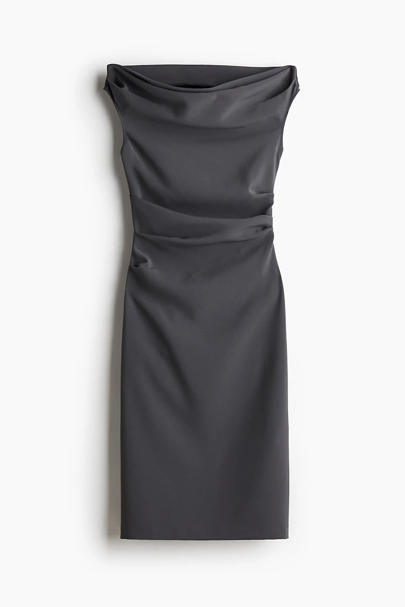 Draped Twill Dress